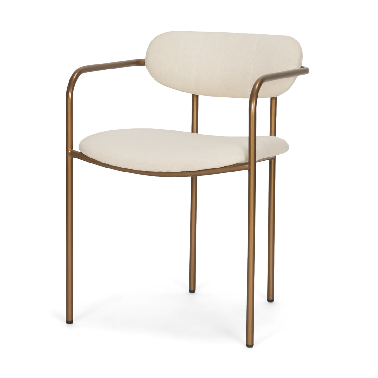 Parker I Cream Fabric Seat Gold Metal Frame Dining Chair, Set of 2 from Mercana - Luna Furniture