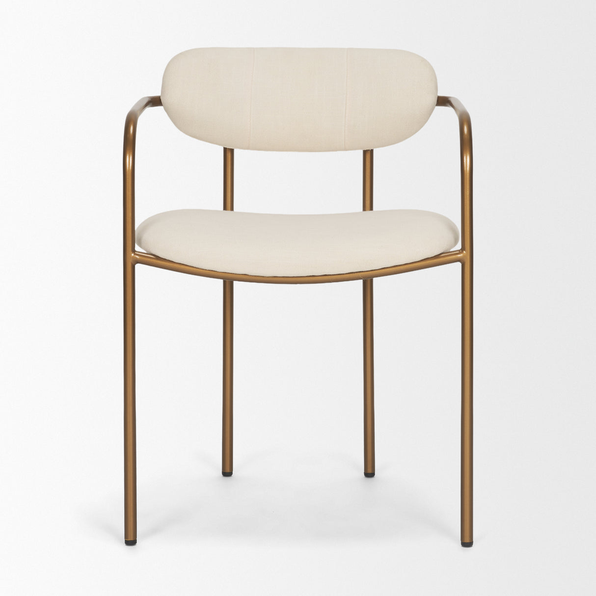 Parker I Cream Fabric Seat Gold Metal Frame Dining Chair, Set of 2 from Mercana - Luna Furniture