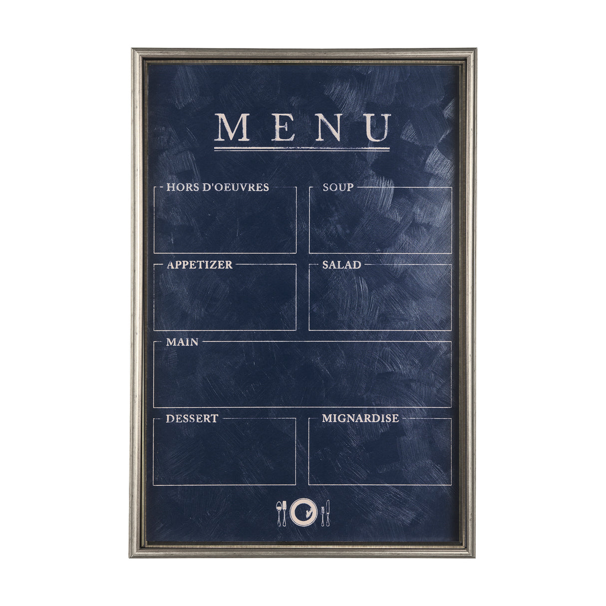 MENU II by Mercana Studio a Hand Embellished Textured Framed Art Print Matted under Glass from Mercana - Luna Furniture