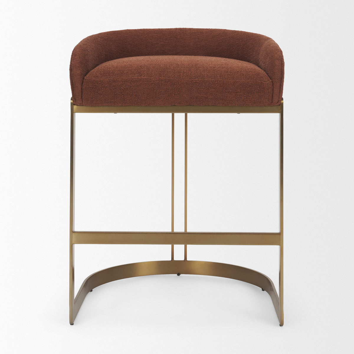 Hollyfield Backless 28.7in Seat Bar Stool | Burgundy Fabric w/ Metal from Mercana - Luna Furniture