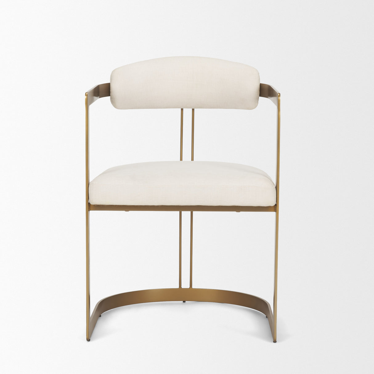 Hollyfield II Cream Fabric Seat W/ Gold Iron Frame Dining Chair from Mercana - Luna Furniture