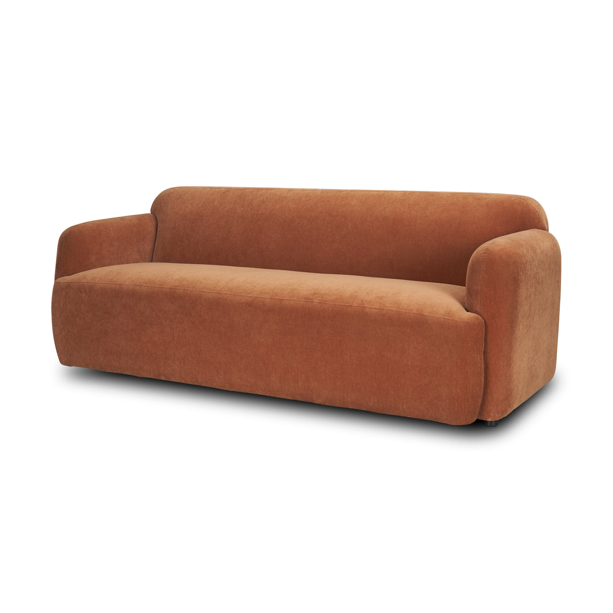 Saga Stonewashed Rust Chenille Fabric 3 Seater Sofa from Mercana - Luna Furniture