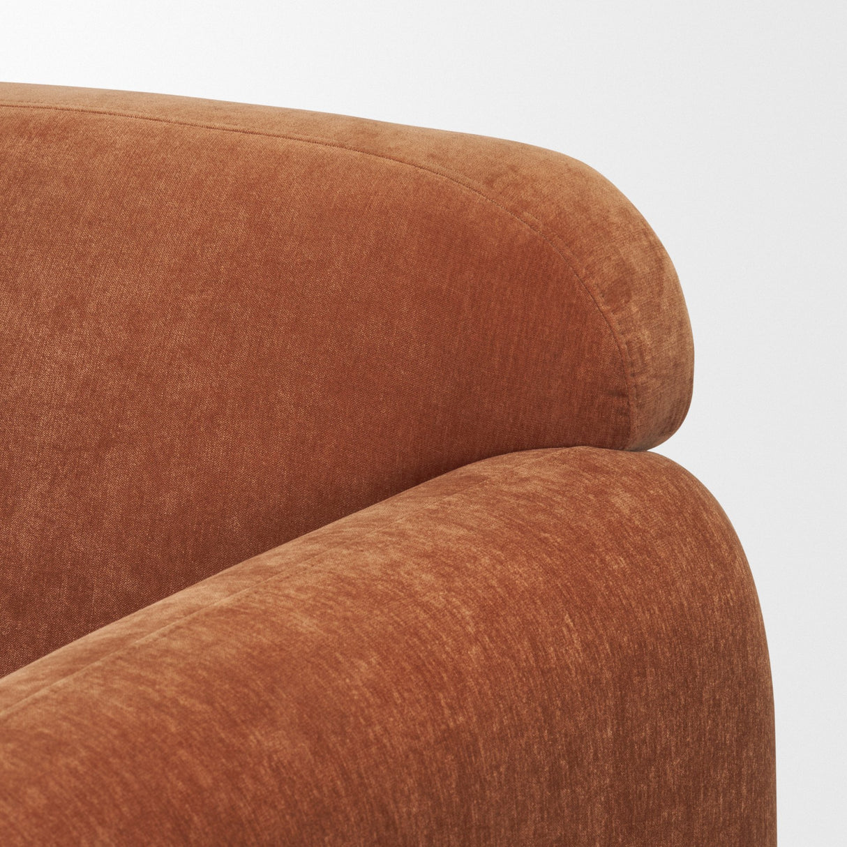 Saga Stonewashed Rust Chenille Fabric Upholstered Chair from Mercana - Luna Furniture