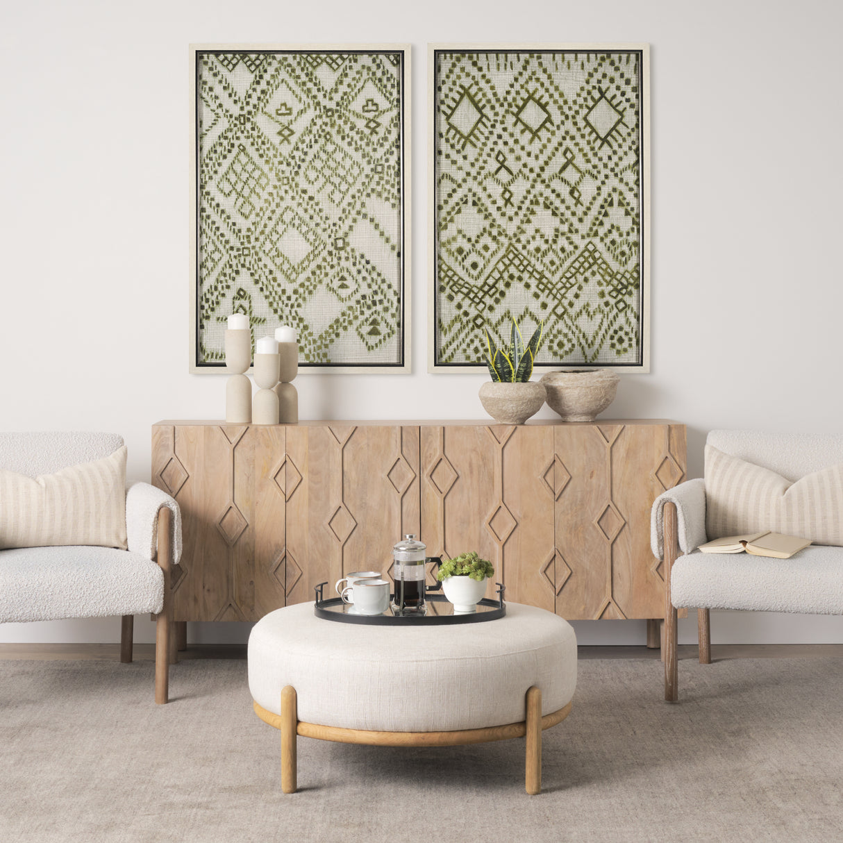 Story Teller II Olive by Mercana Studio a Hand Embelished Textured Framed Art Print from Mercana - Luna Furniture
