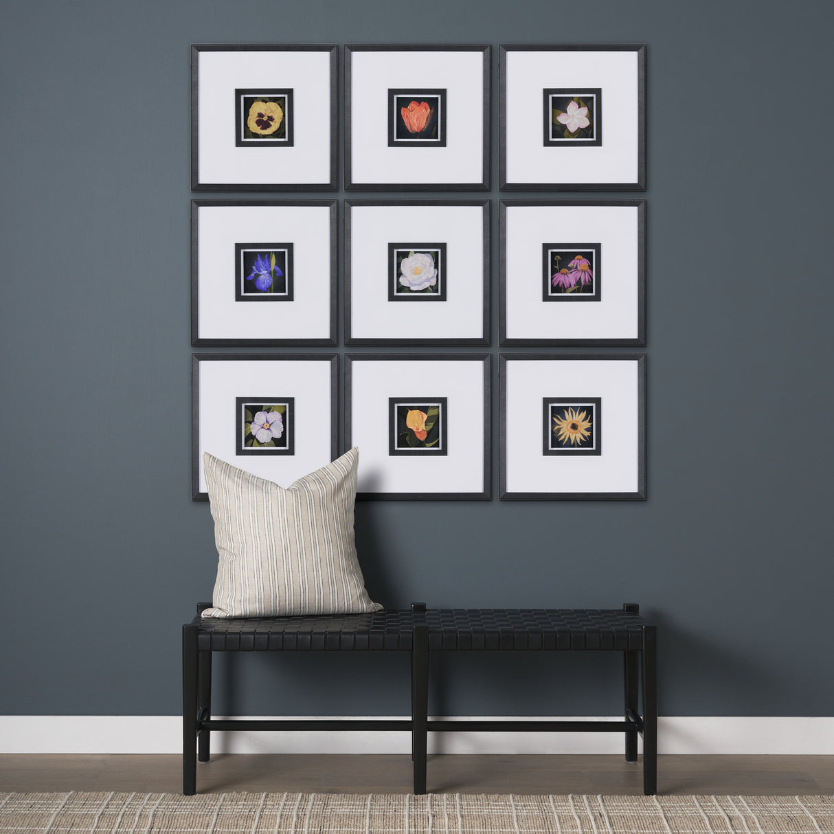 Flower Portrait VI by Mercana Studio a Hand Embellished Textured Framed Art Print Matted under Glass from Mercana - Luna Furniture