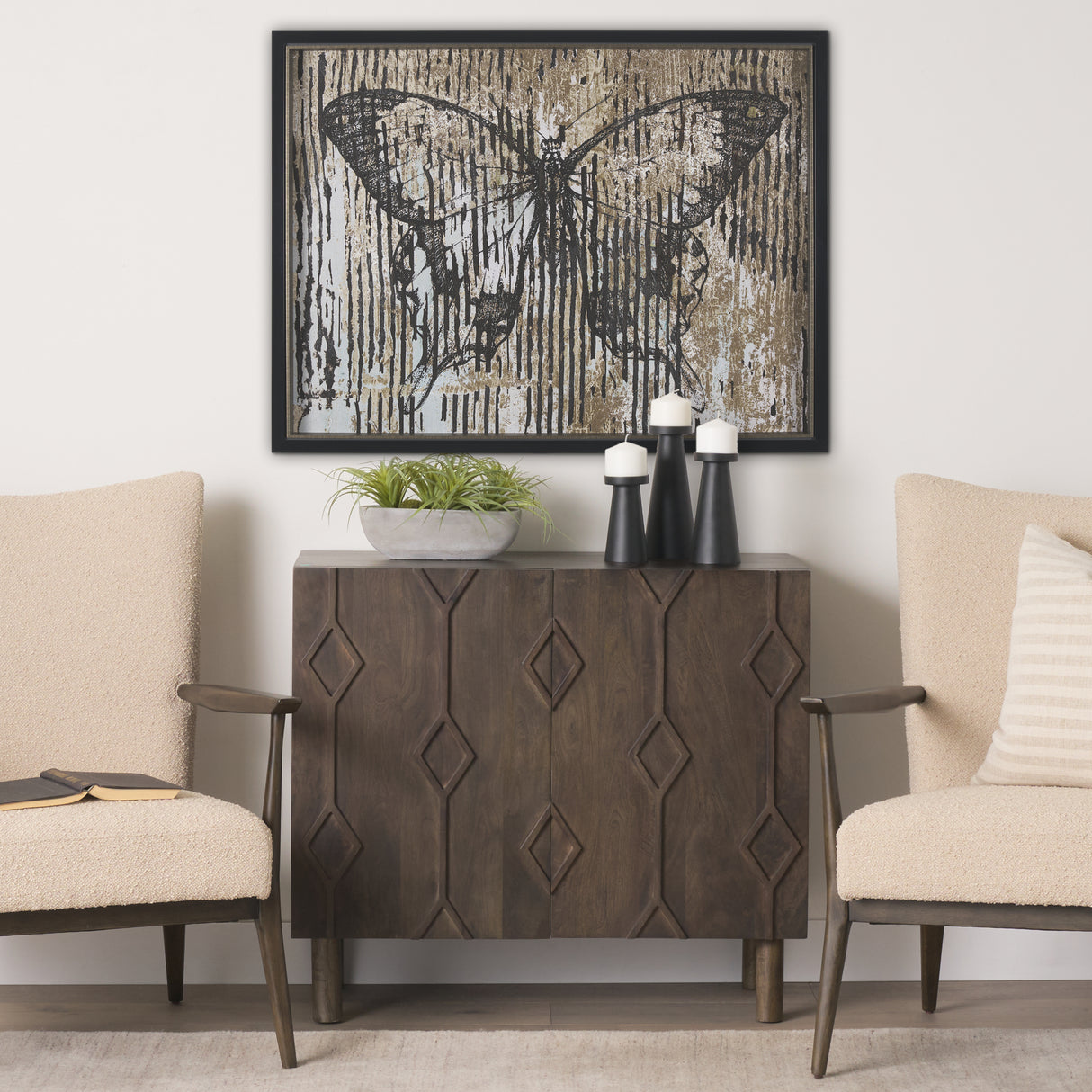Papillon I by Mercana Studio a Hand Embellished Framed Art Print from Mercana - Luna Furniture