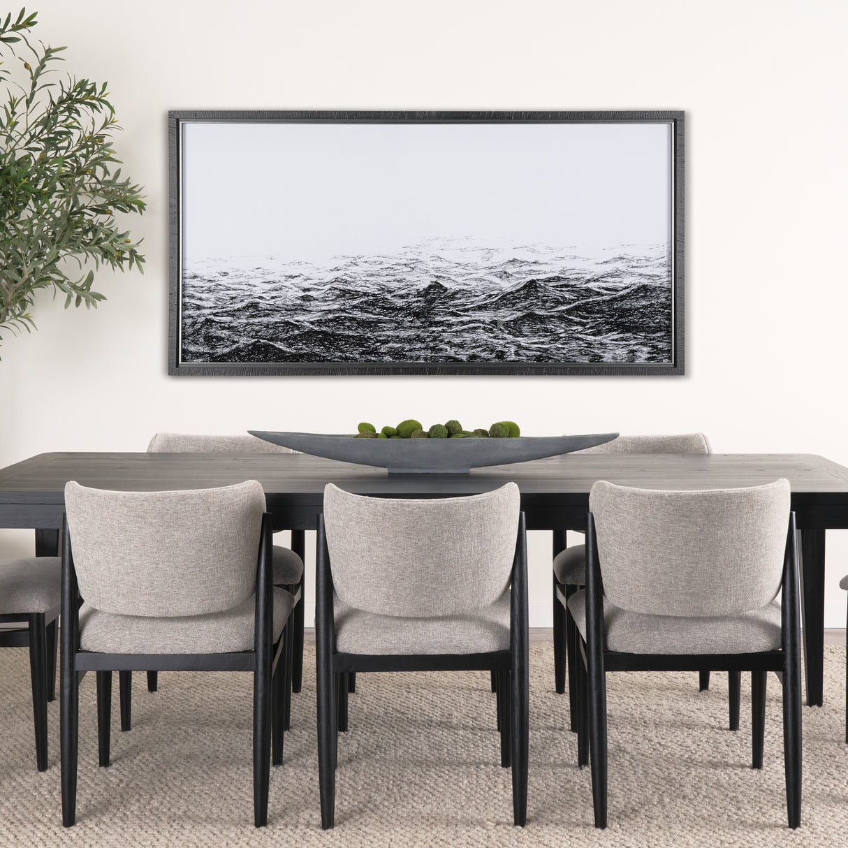 Endless Sea by Mercana Studio a Hand Embellished Textured Framed Art Print Matted under Glass from Mercana - Luna Furniture