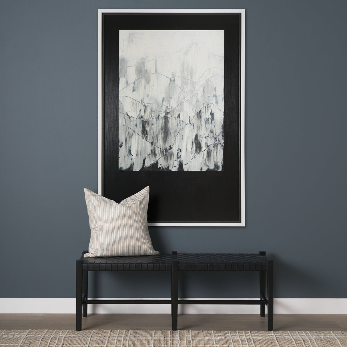 Mountain Shades I by Mercana Studio a Hand Embellished Textured Framed Art Print Matted under Glass from Mercana - Luna Furniture