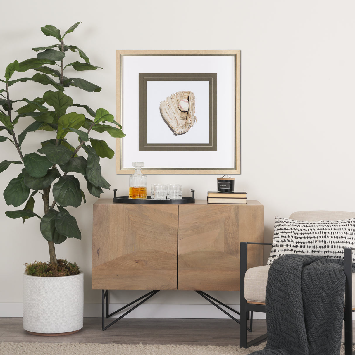 Fielders Choice by Mercana Studio a Framed Photo Art Print Matted under Glass from Mercana - Luna Furniture