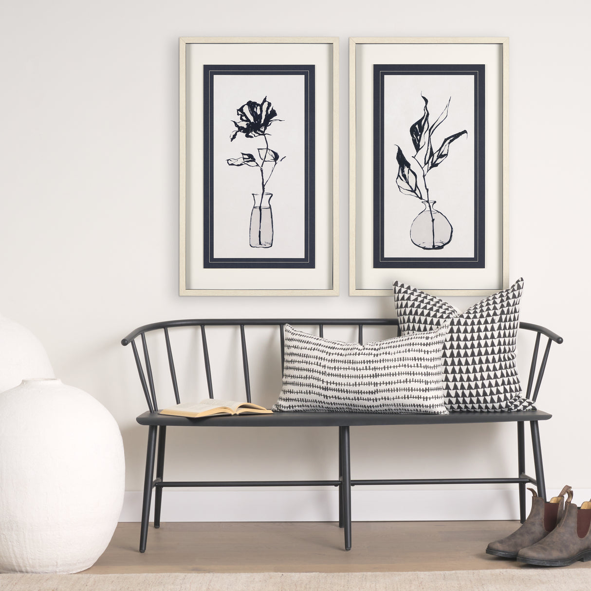 Sapphire Vase I by Mercana Studio a Hand Embellished Textured Framed Art Print Matted under Glass from Mercana - Luna Furniture