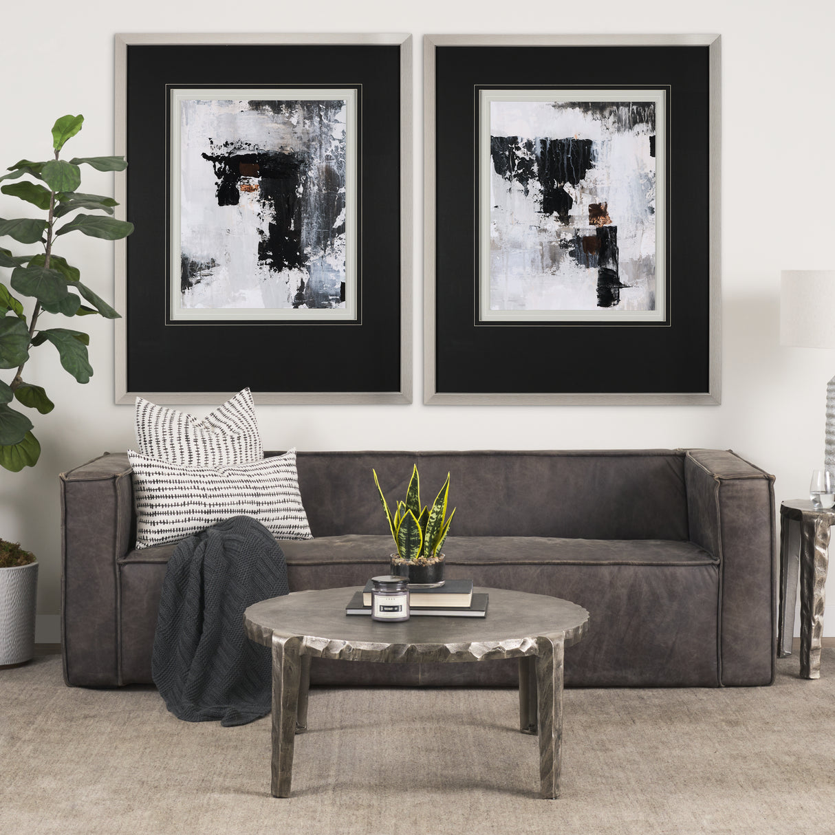 The Fog II by Mercana Studio a Hand Embellished Textured Framed Art Print Matted under Glass from Mercana - Luna Furniture