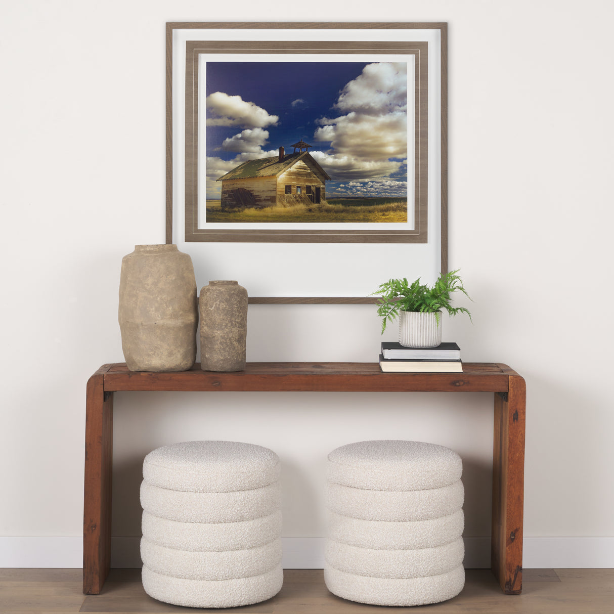 Oregon Farm by Chad Mackay a Framed Art Print Matted under Glass from Mercana - Luna Furniture