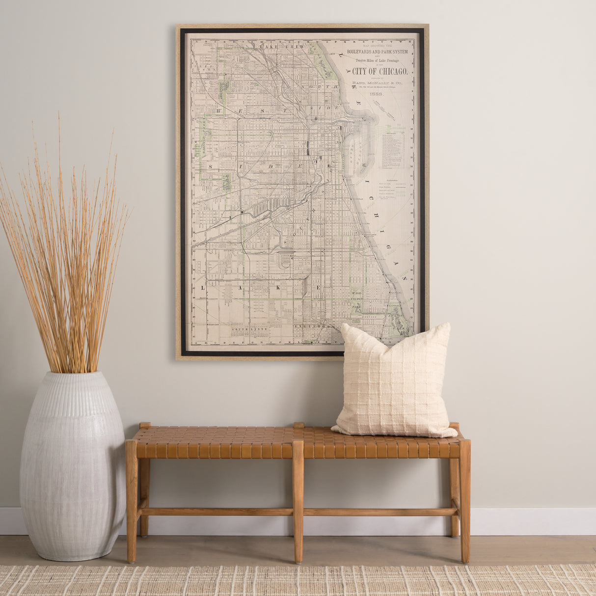 City of Chicago by Mercana Studio a Hand Embellished Textured Framed Art Print from Mercana - Luna Furniture