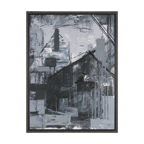 Community 1A by Mercana Studio Hand-Embellished Textured Framed Canvas Artwork