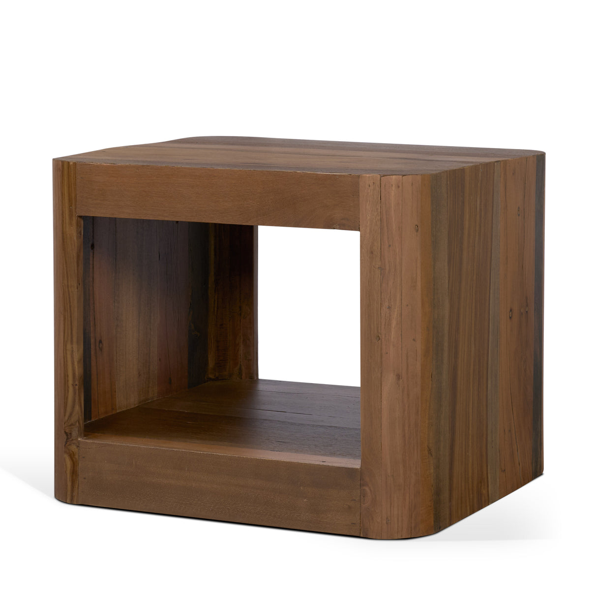Dunmore Solid Wood Rectangular Open Shelf Side Table from Mercana - Luna Furniture