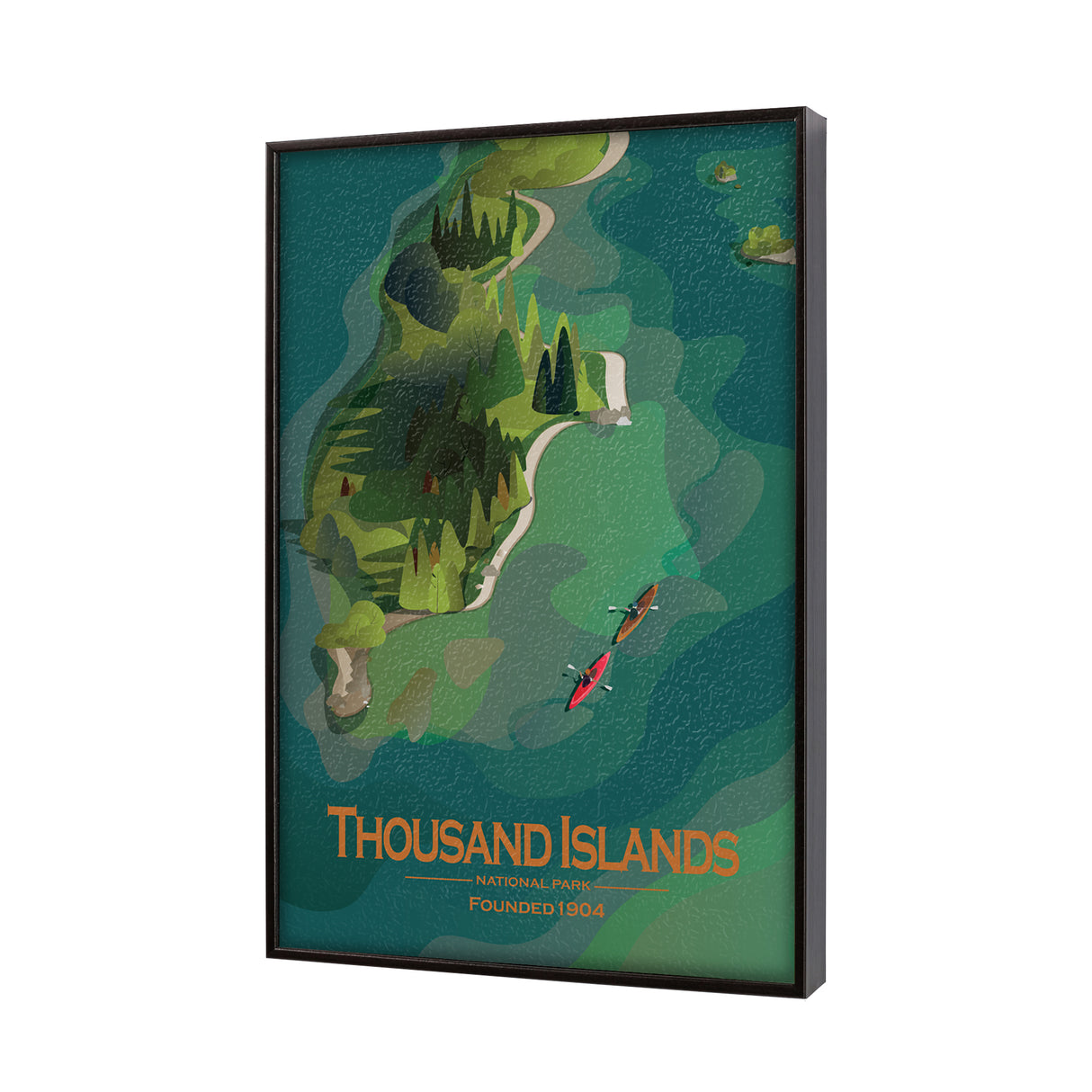 Thousand Islands GO (SM) by Mercana Studio Textured Framed Artwork Matted from Mercana - Luna Furniture