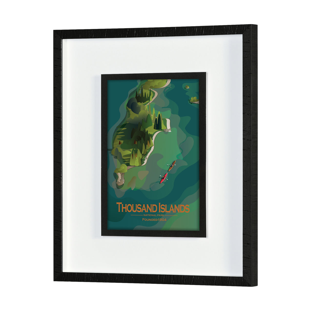 Thousand Islands GO (M) by Mercana Studio Framed Artwork Matted under Glass from Mercana - Luna Furniture