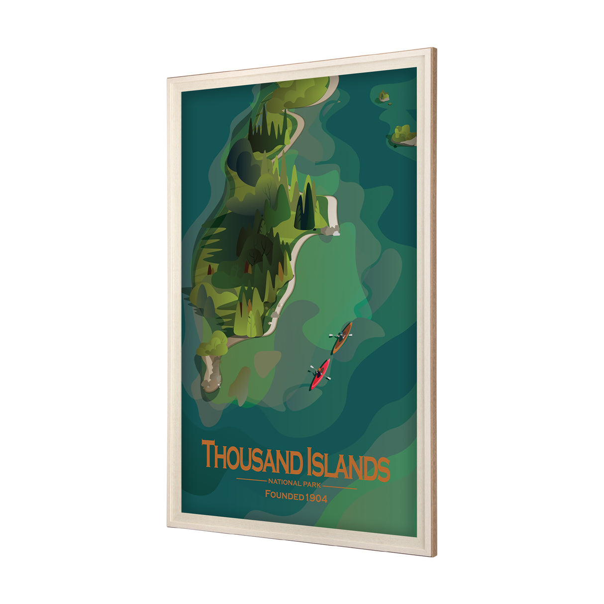 Thousand Islands GO (XL) by Mercana Studio Framed Artwork Matted under Glass from Mercana - Luna Furniture