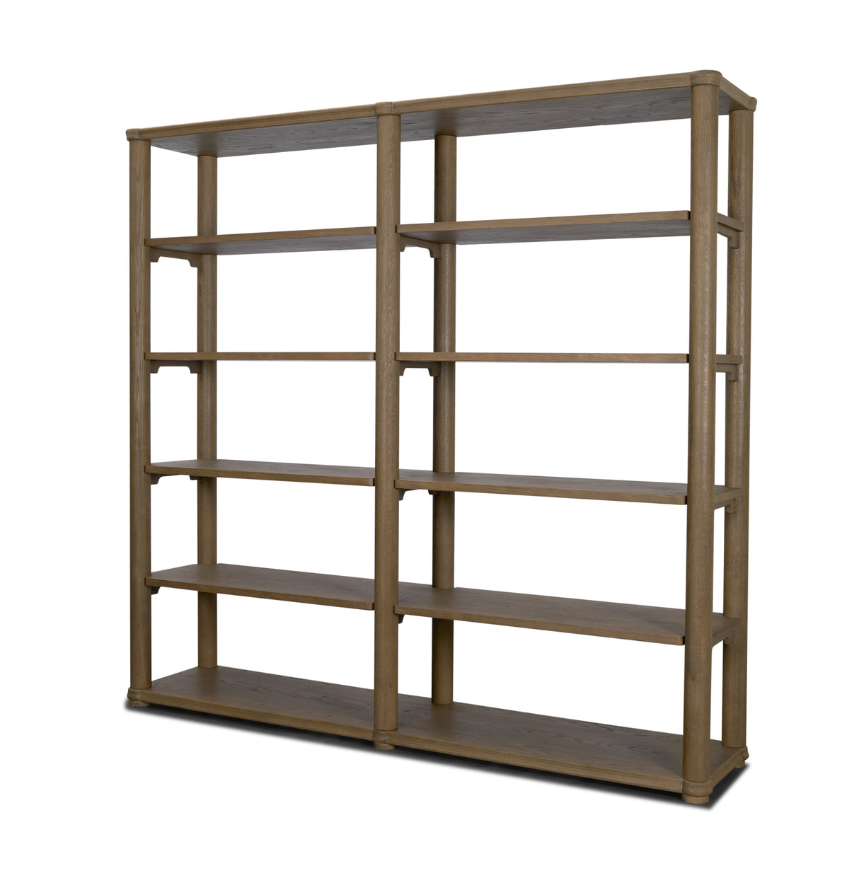 Alden Medium Brown Wood Open Shelving Unit from Mercana - Luna Furniture