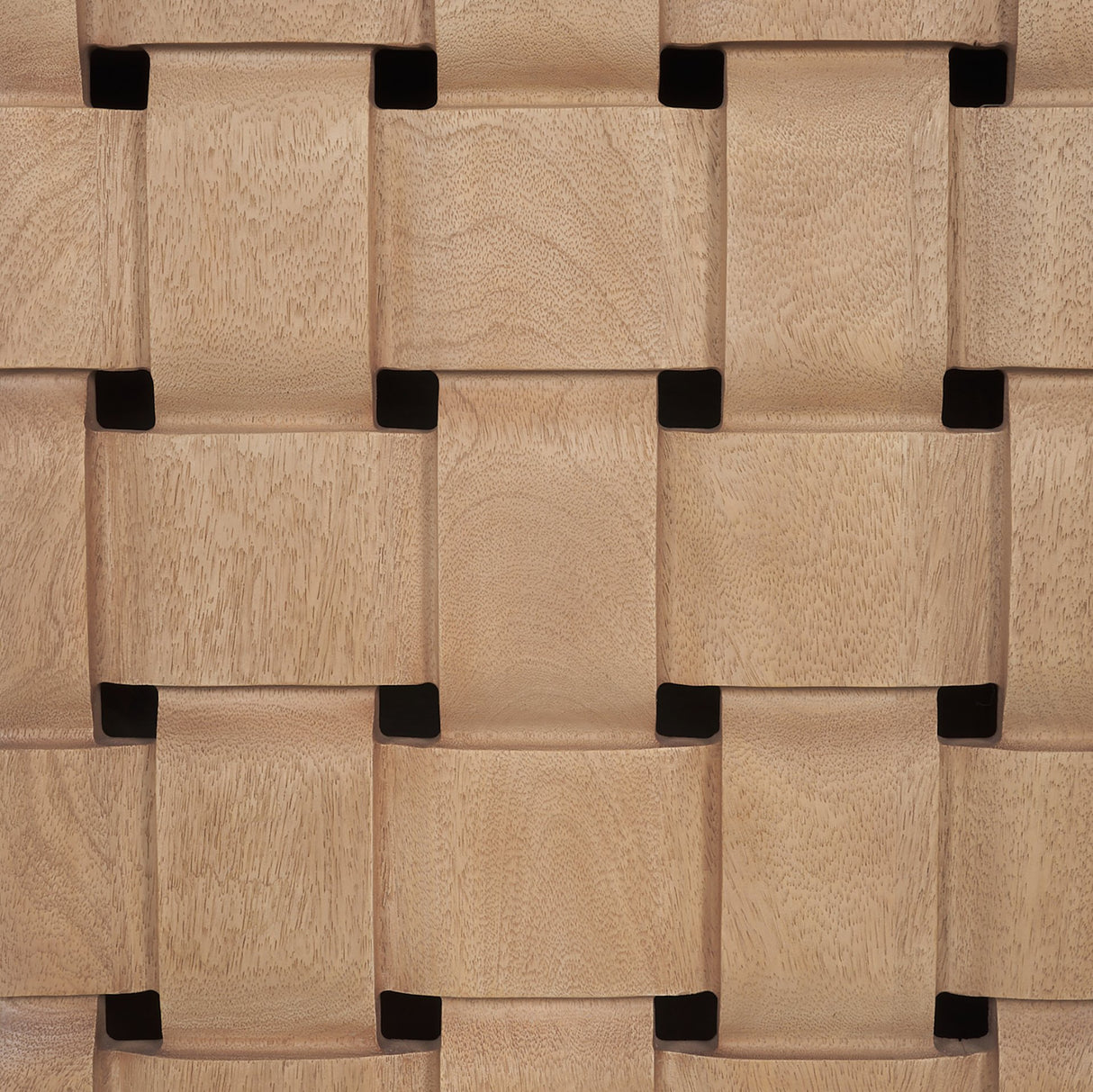 Trellyn Light Brown Solid Wood Carved Woven Desk from Mercana - Luna Furniture