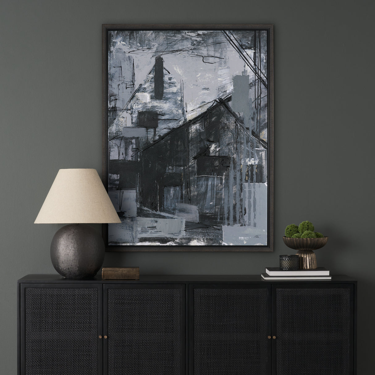 Community 1A by Mercana Studio Hand-Embellished Textured Framed Canvas Artwork from Mercana - Luna Furniture