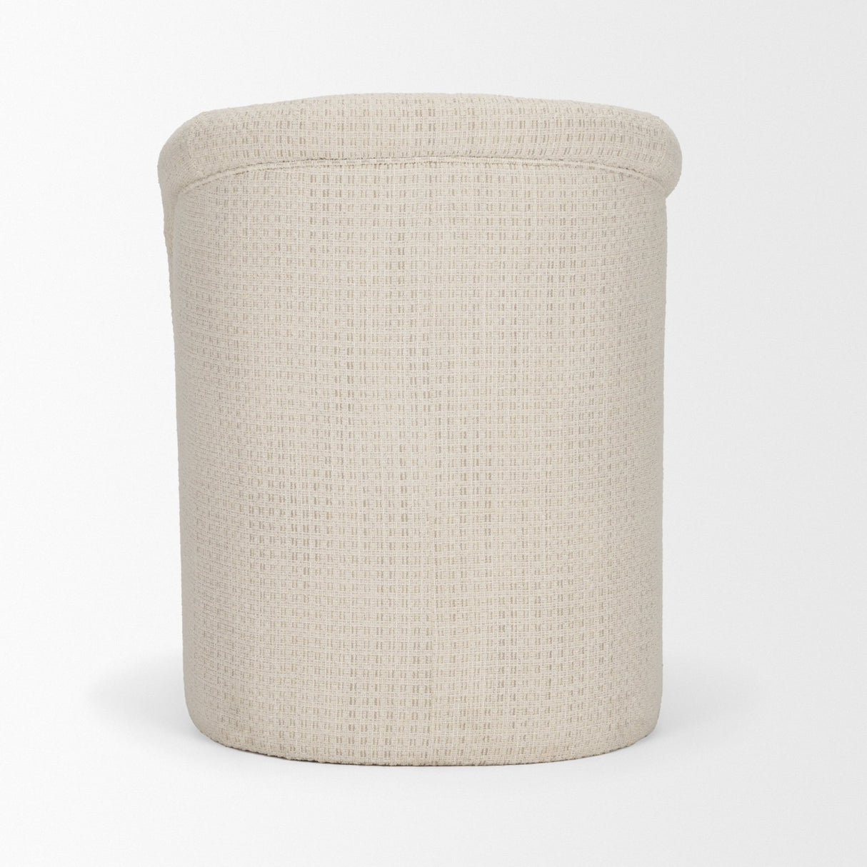 Curtis Cream Fabric Barrelback Half-Moon Base Dining Armchair from Mercana - Luna Furniture