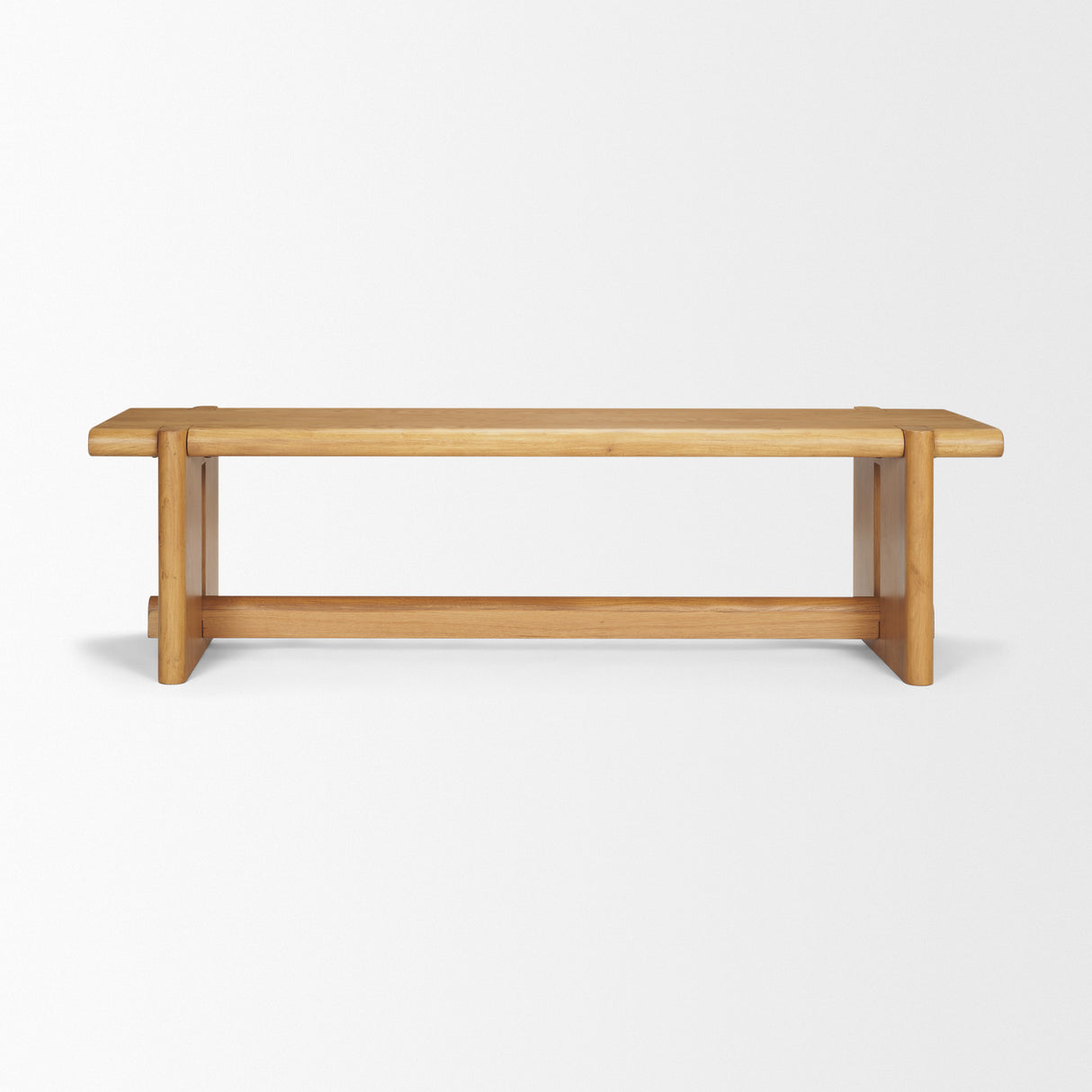 Rowan Light Brown Oak Wood Bench from Mercana - Luna Furniture
