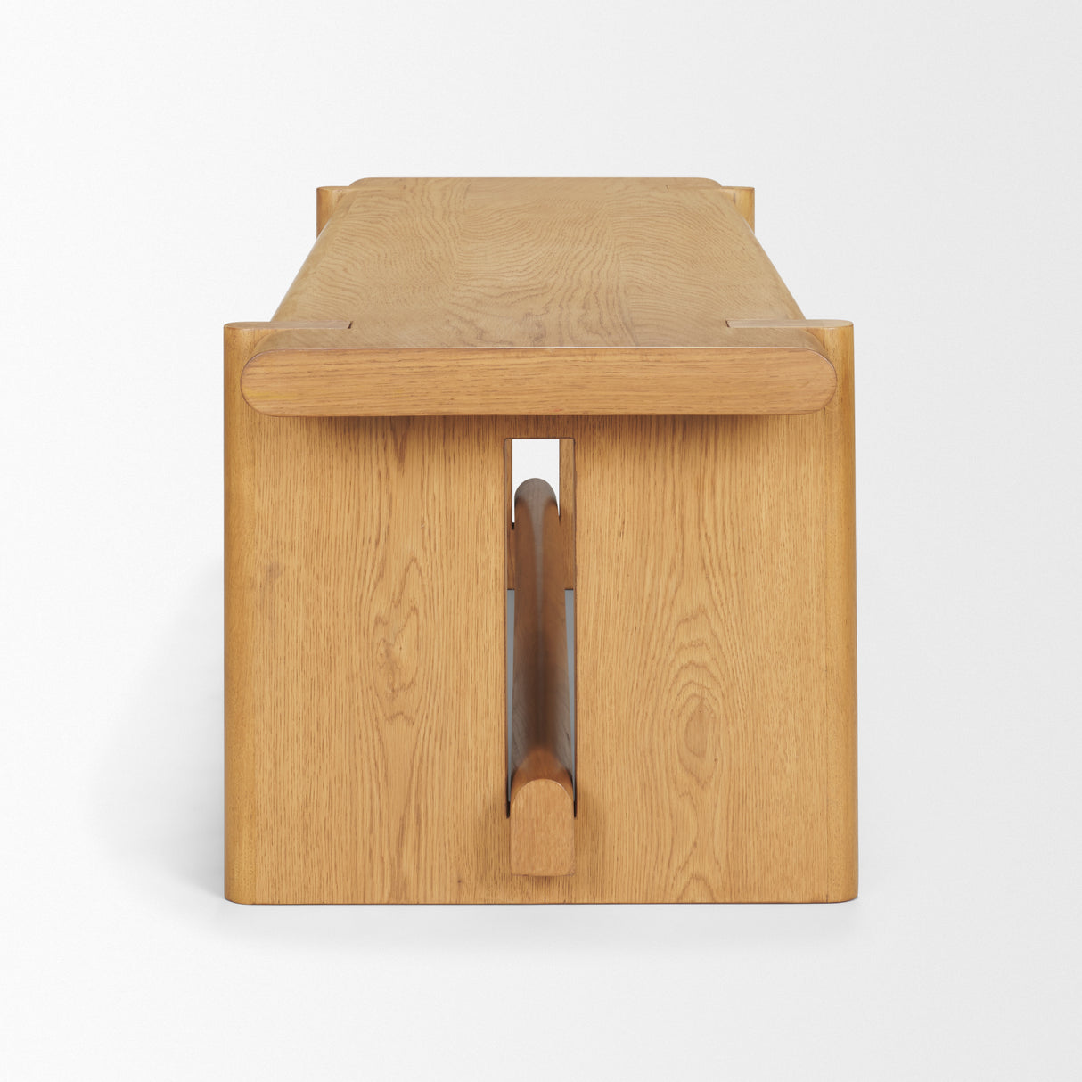 Rowan Light Brown Oak Wood Bench from Mercana - Luna Furniture
