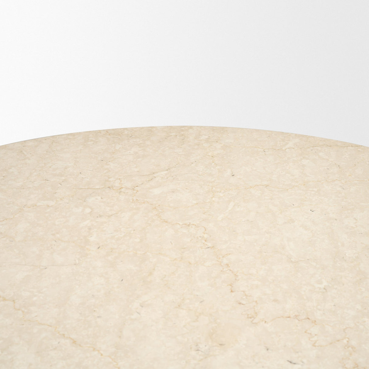 Marilyn 48" Botticino Marble W/ Light Brown Wood Base Dining Table from Mercana - Luna Furniture