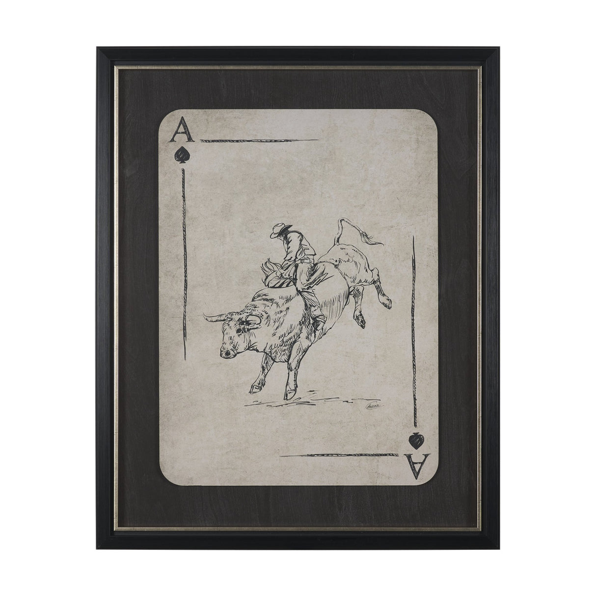 Aces Wild I by Mercana Studio Textured Framed Artwork Matted under Glass from Mercana - Luna Furniture