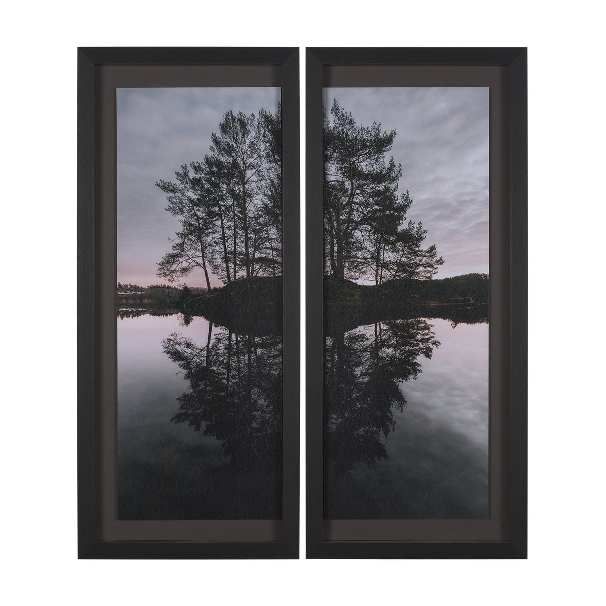 Diptych (Set of 2) by Thomas Tepstad Berge Hand-Embellish TextureFramePhoto Print Matted under Glass from Mercana - Luna Furniture