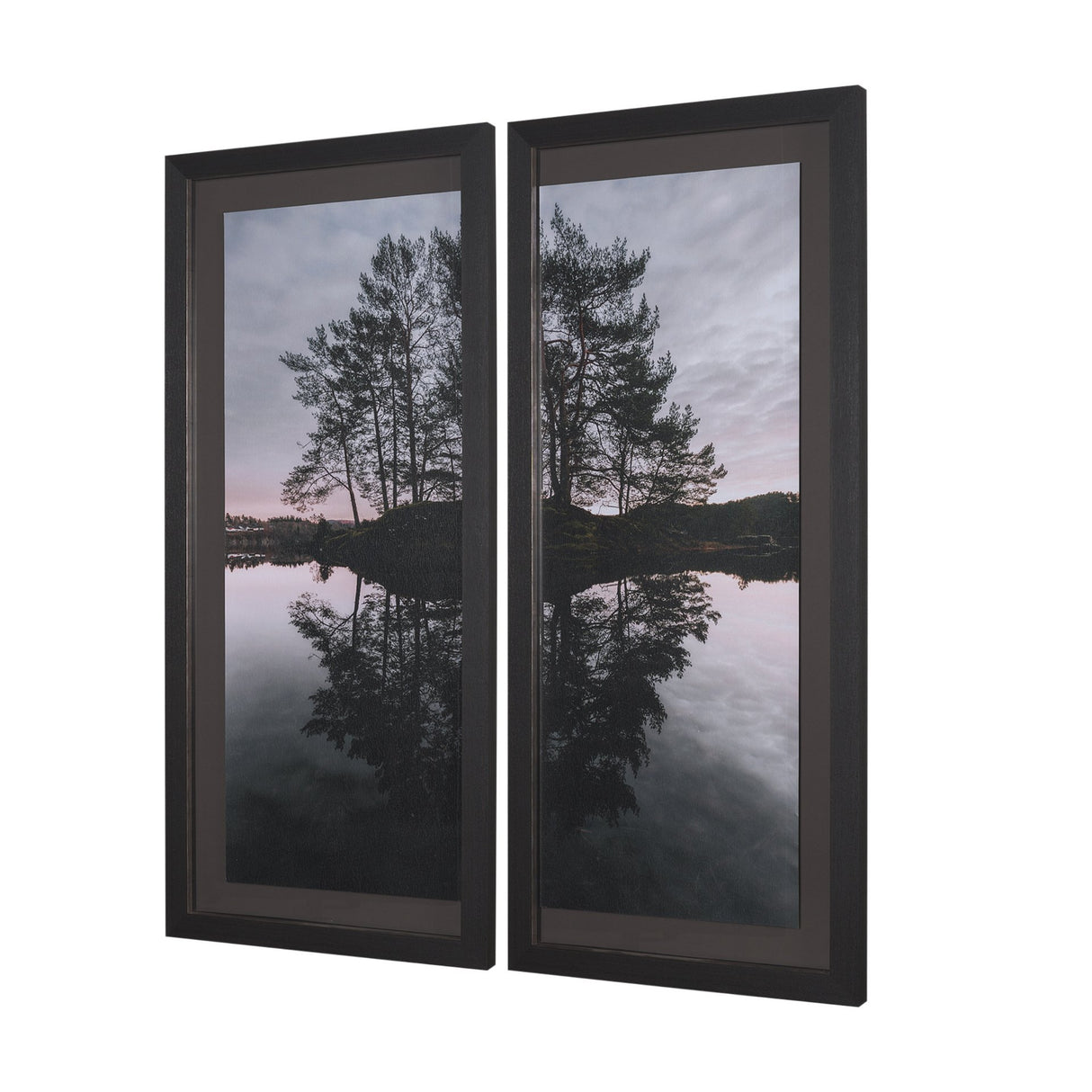 Diptych (Set of 2) by Thomas Tepstad Berge Hand-Embellish TextureFramePhoto Print Matted under Glass from Mercana - Luna Furniture