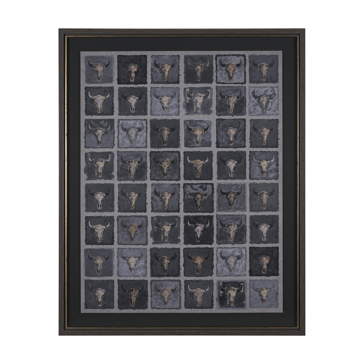 Forty-Eight by Natalia Boychenko-Tariq Hand-Embellished Textured Framed Artwork Matted under Glass from Mercana - Luna Furniture