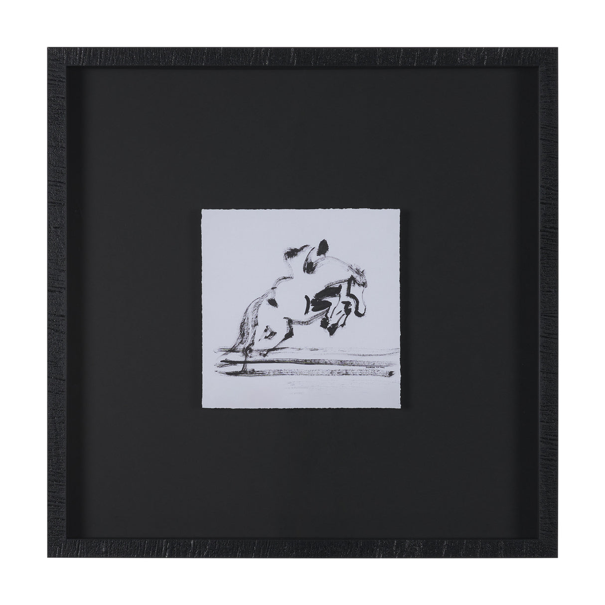 Galloping Gracefully by Santhosh ch Hand-Embellished Framed Artwork Matted under Glass from Mercana - Luna Furniture