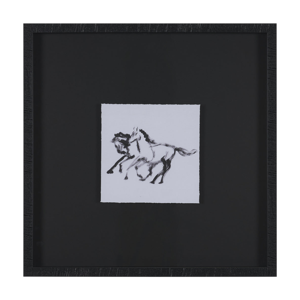 Fluid Gallop by Santhosh ch Hand-Embellished Framed Artwork Matted under Glass from Mercana - Luna Furniture