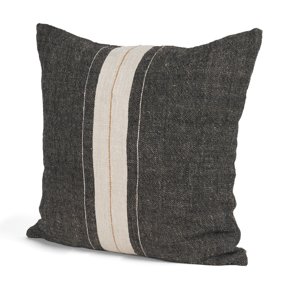 Cooper 20x20 Square Black w/ Cream Stripe Decorative Pillow Cover from Mercana - Luna Furniture