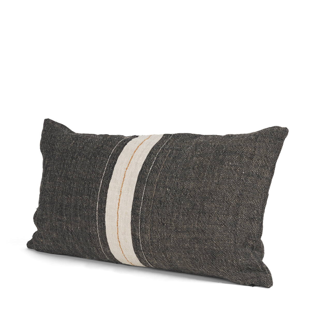 Cooper 14x26 Lumbar Black w/ Cream Stripe Decorative Pillow Cover from Mercana - Luna Furniture