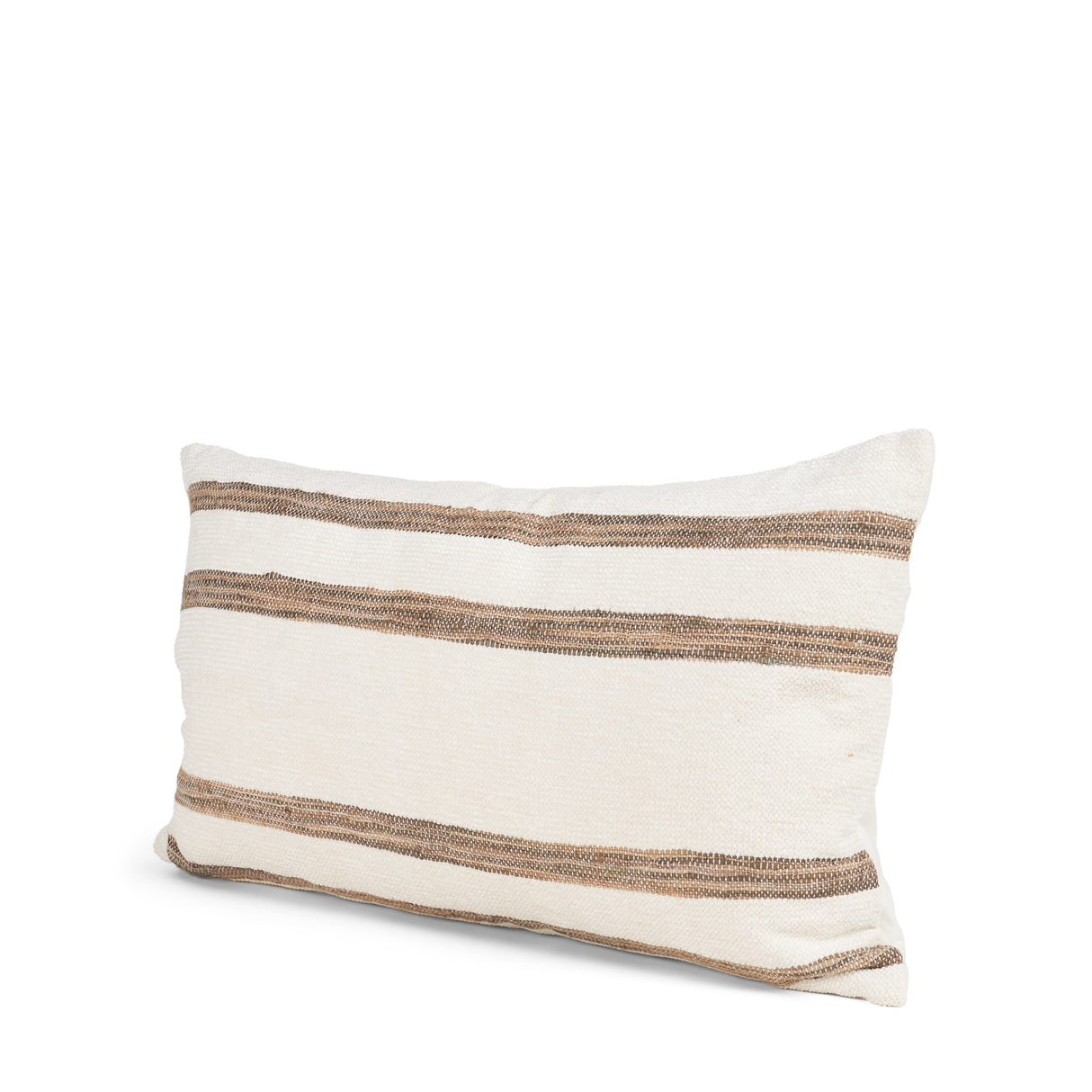 Maryn 13x21 Lumbar Cream w/ Brown Stripes Decorative Pillow Cover from Mercana - Luna Furniture