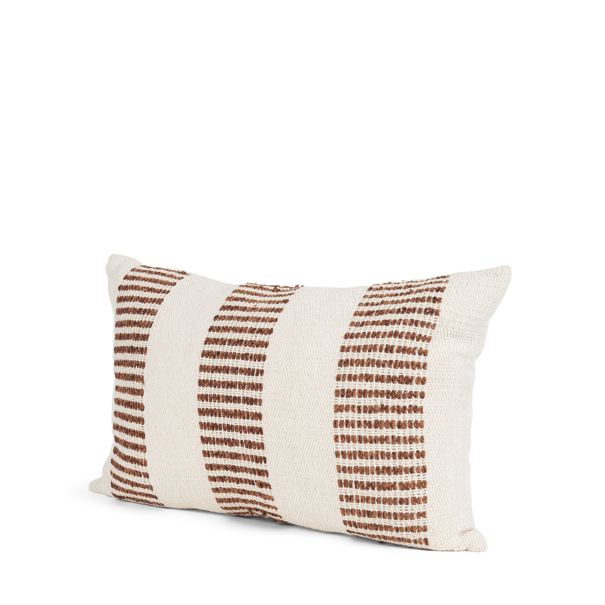 Levon 13x21 Lumbar Plush Cream w/ Orange Dashed Stripes Decorative Pillow Cover from Mercana - Luna Furniture
