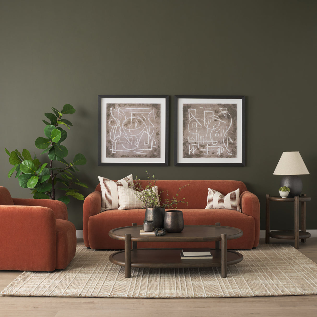 Romi Dark Brown Wood w/ Bottom Shelf Oval Coffee Table from Mercana - Luna Furniture