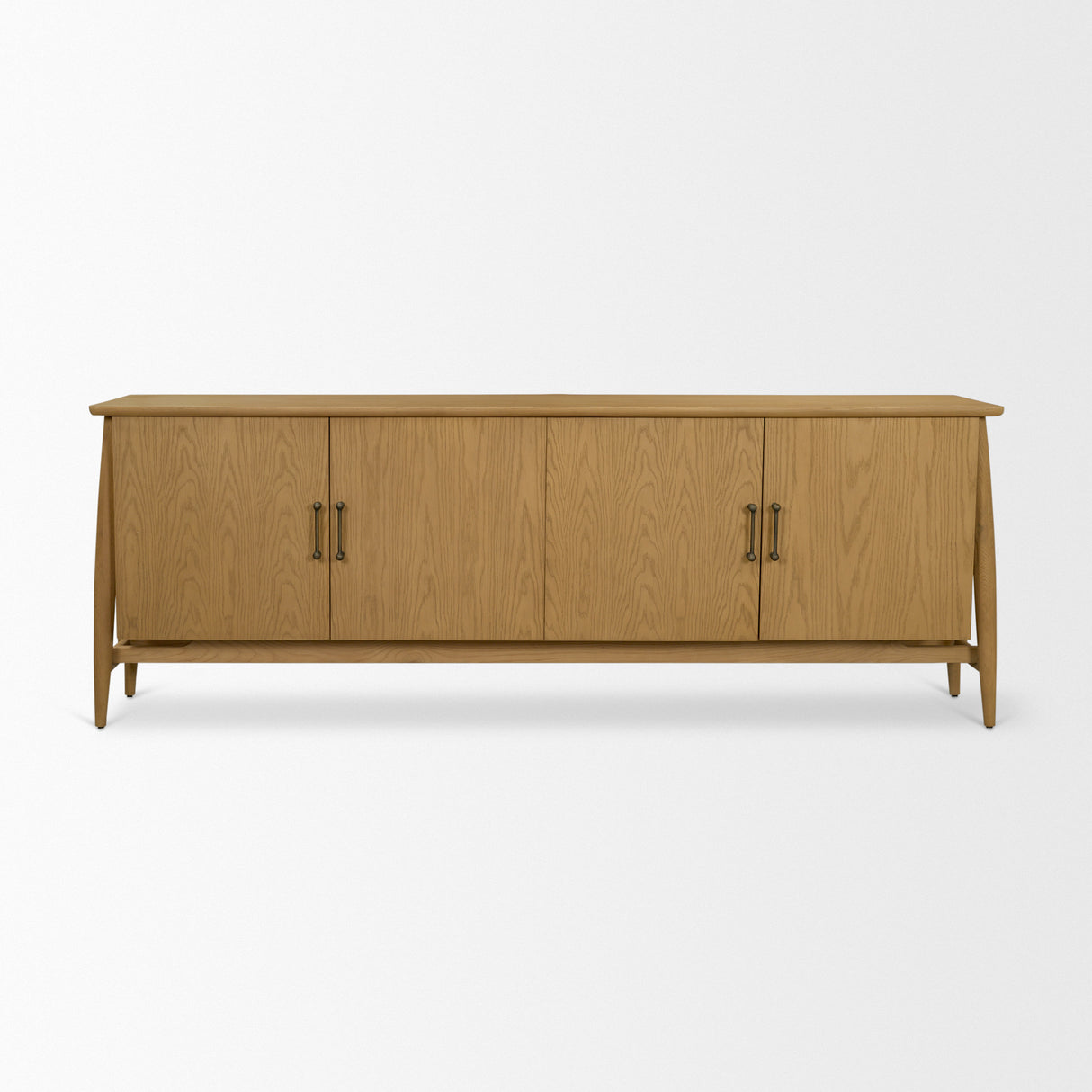 Hollis Warm Brown Wood 4-Door Closed Sideboard from Mercana - Luna Furniture