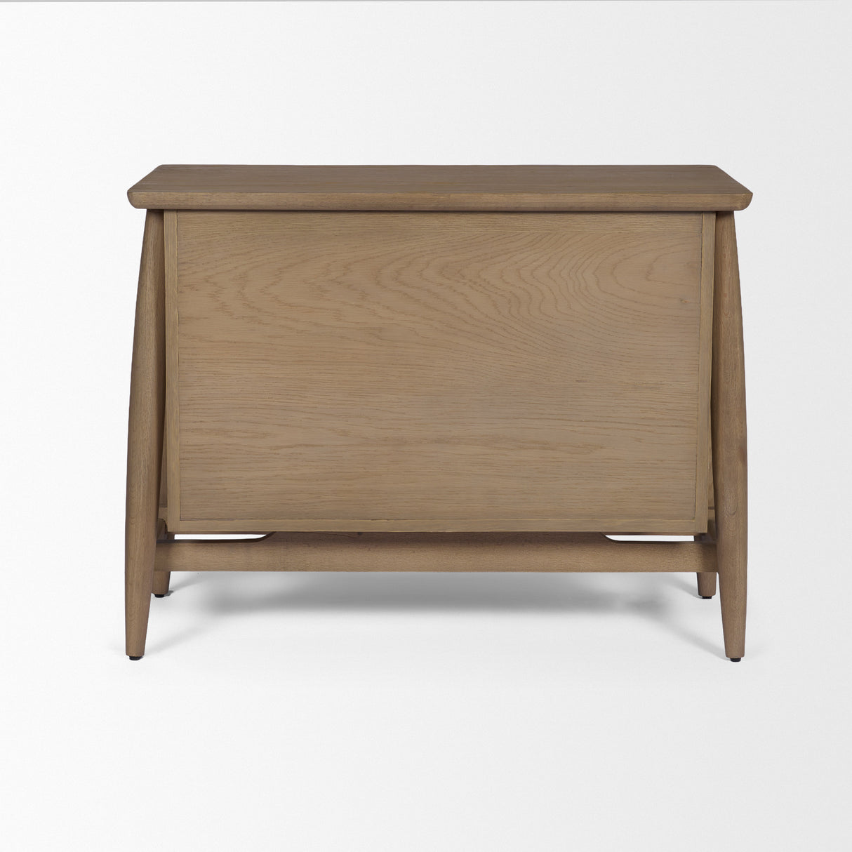 Hollis Gray-Brown Wood 3-Drawer Closed Nightstand from Mercana - Luna Furniture