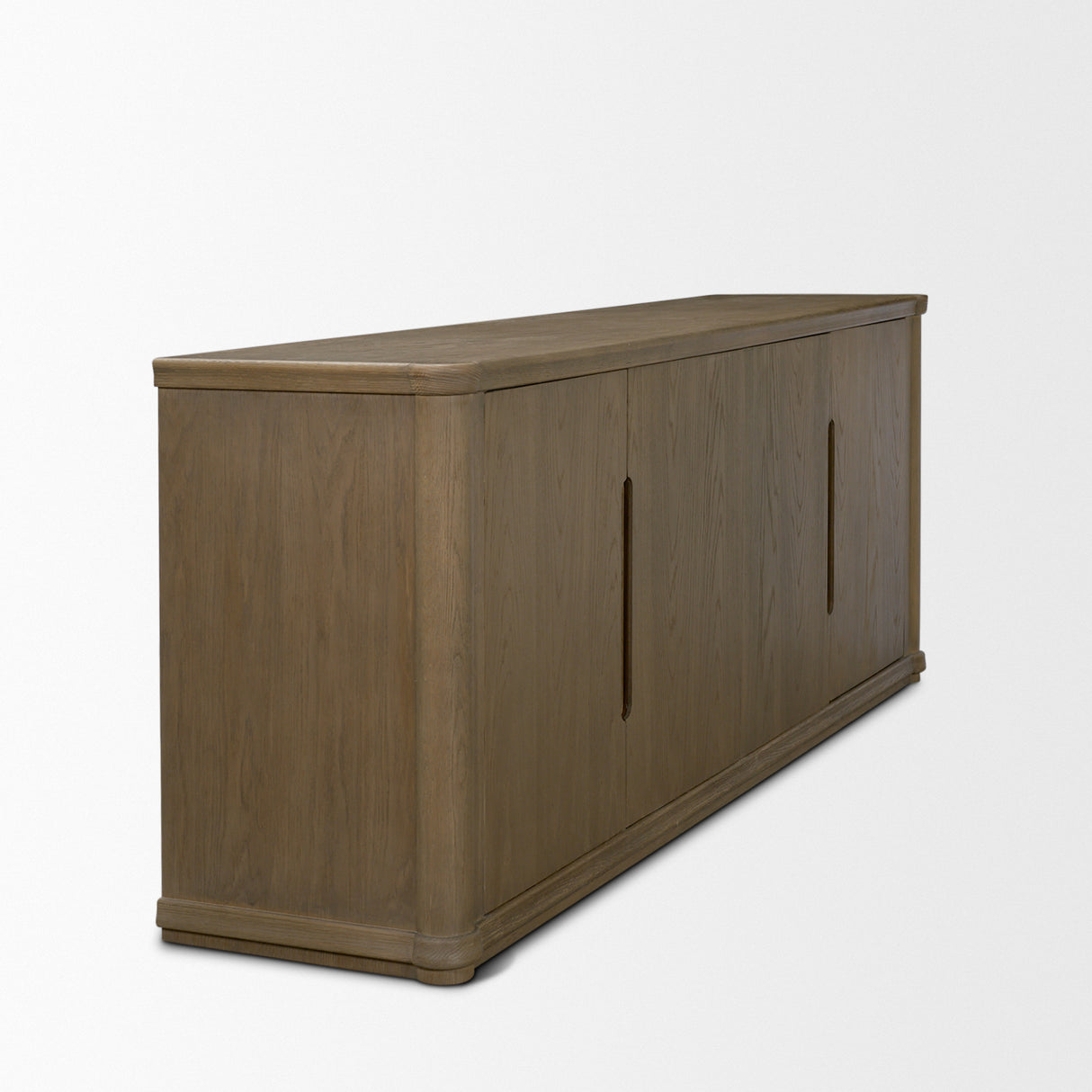 Alden Medium Brown Wood 4-Door Closed Sideboard from Mercana - Luna Furniture