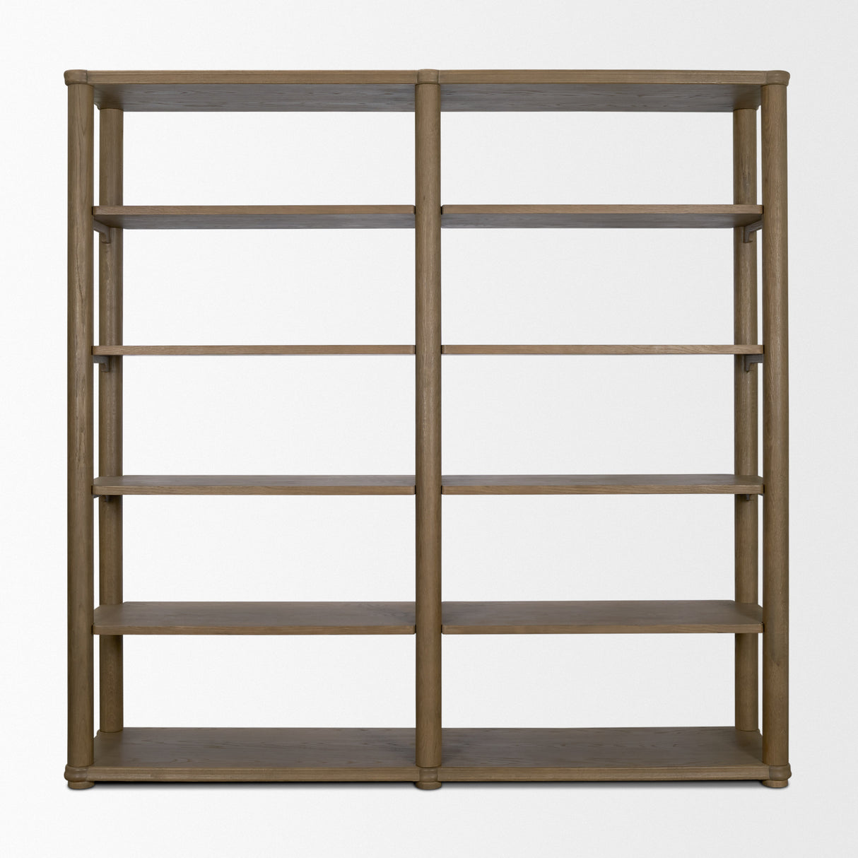 Alden Medium Brown Wood Open Shelving Unit from Mercana - Luna Furniture