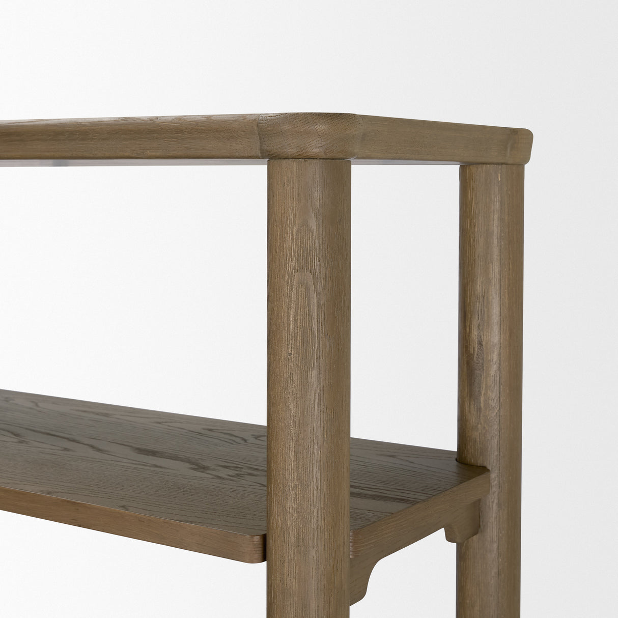 Alden Medium Brown Wood Open Shelving Unit from Mercana - Luna Furniture