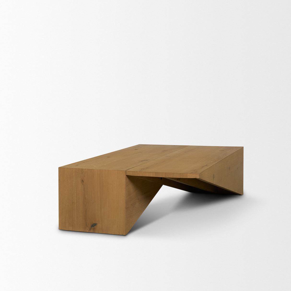 West Light Brown Oak Wood Rectangular Coffee Table from Mercana - Luna Furniture
