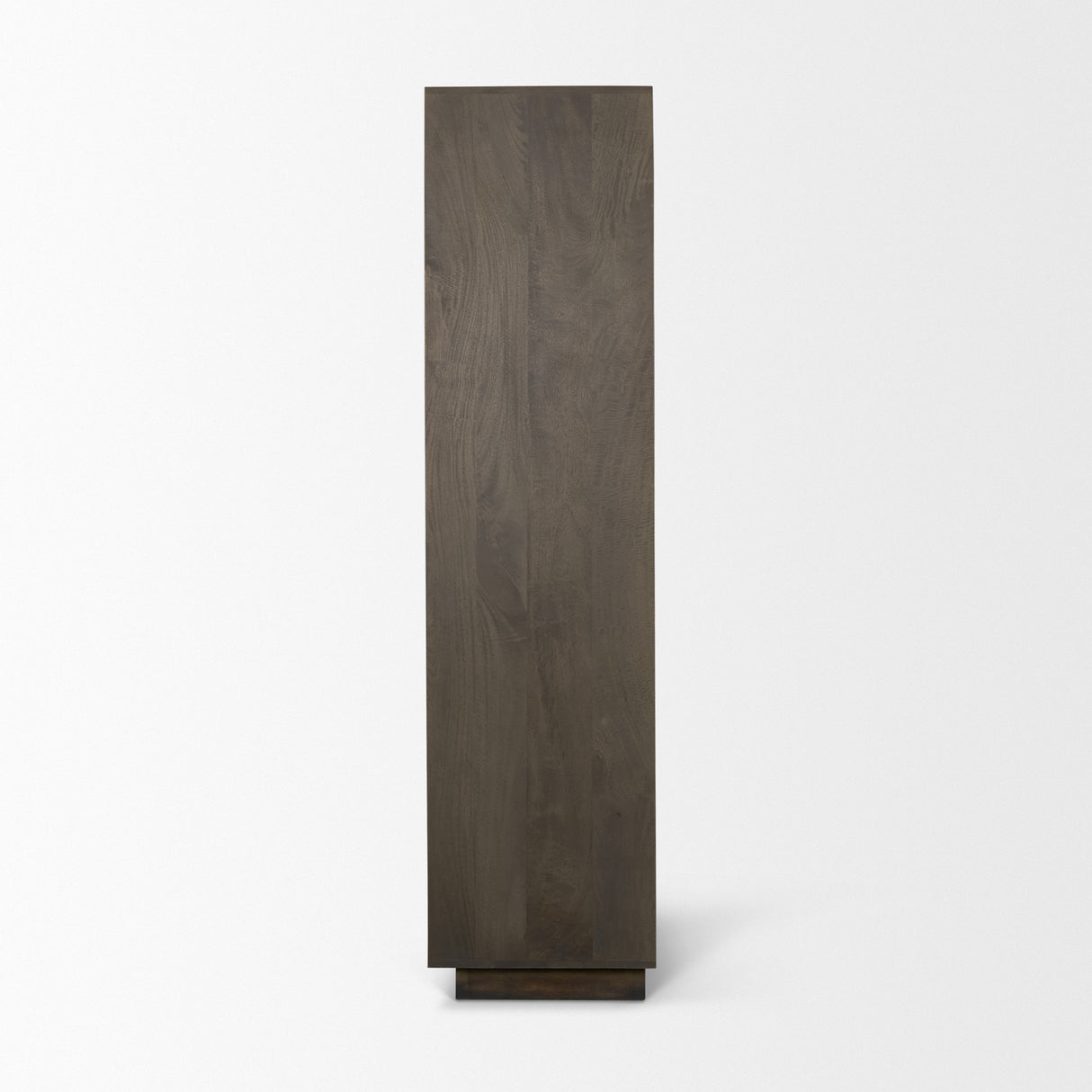 Cinder Distressed Dark Brown Wood Reeded 2-Door Closed Tall Cabinet from Mercana - Luna Furniture