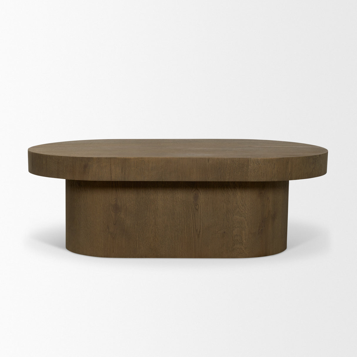 Lyonne Oblong Medium Brown Oak Wood Coffee Table from Mercana - Luna Furniture