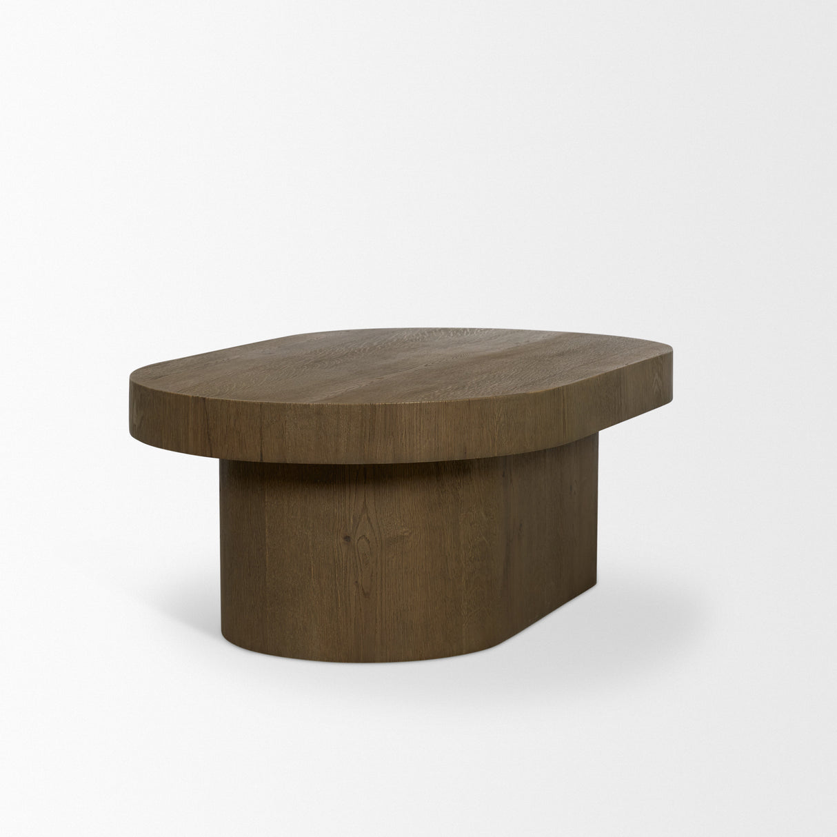 Lyonne Oblong Medium Brown Oak Wood Coffee Table from Mercana - Luna Furniture