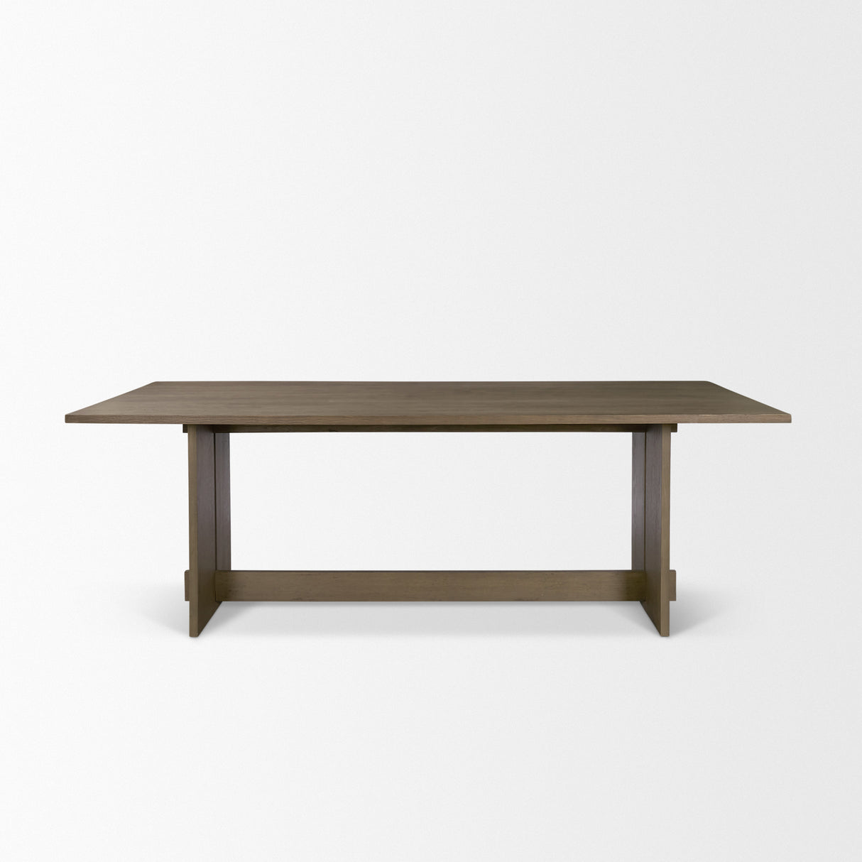 Aida 84" Rectangular Medium Brown Oak Wood Dining Table from Mercana - Luna Furniture